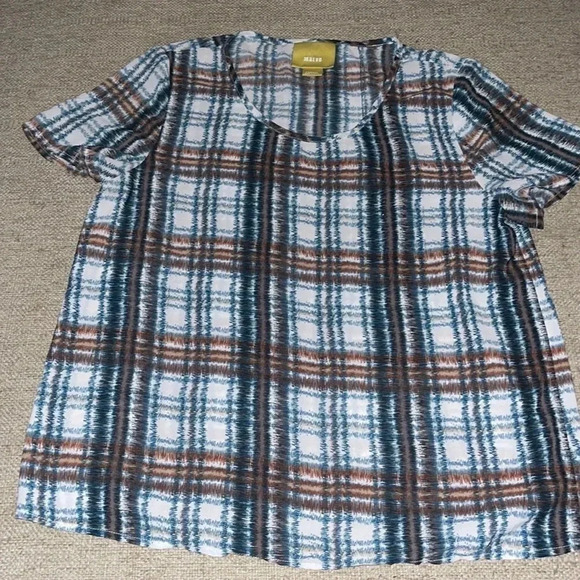 Maeve Anthropologie short sleeve cross back top - size XS.      G - Picture 1 of 5